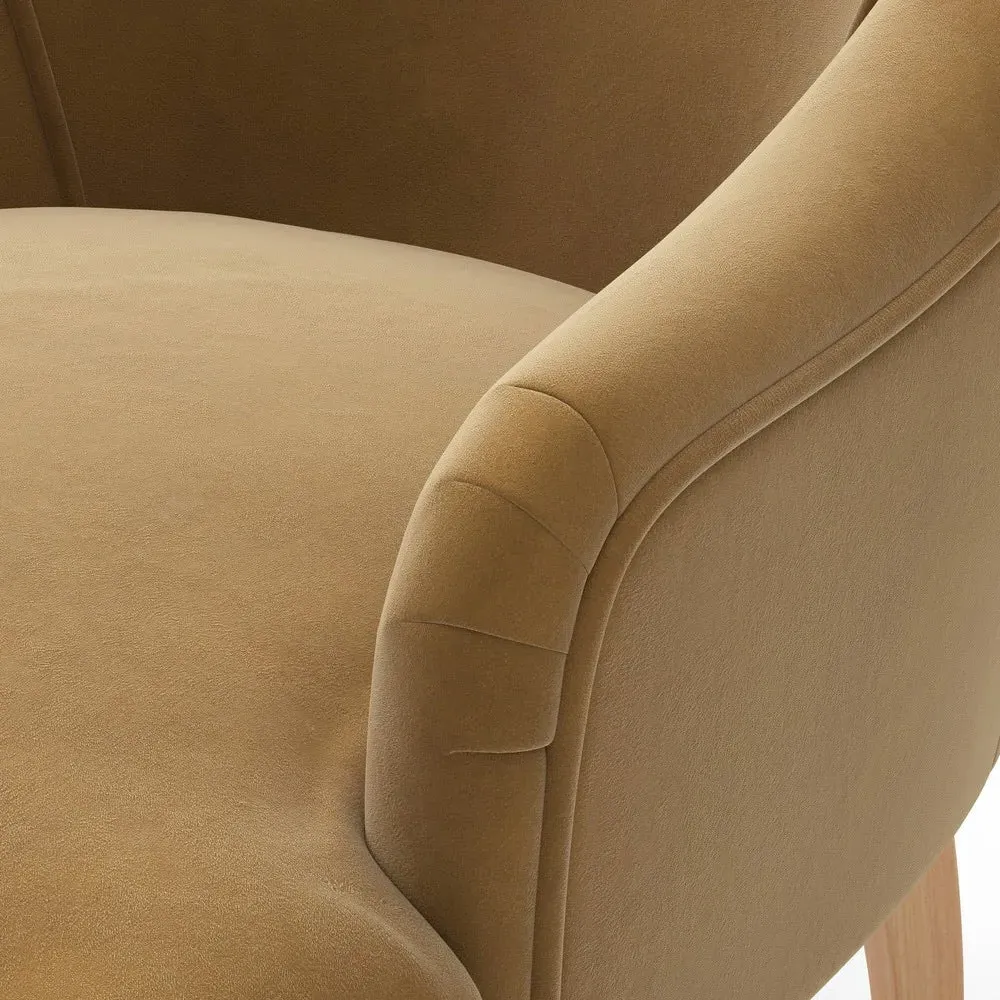 Armchair - Mustard, Matt Velvet