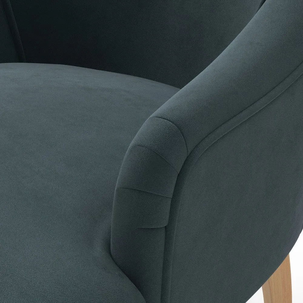 Charlotte Armchair - Blue, Matt Velvet