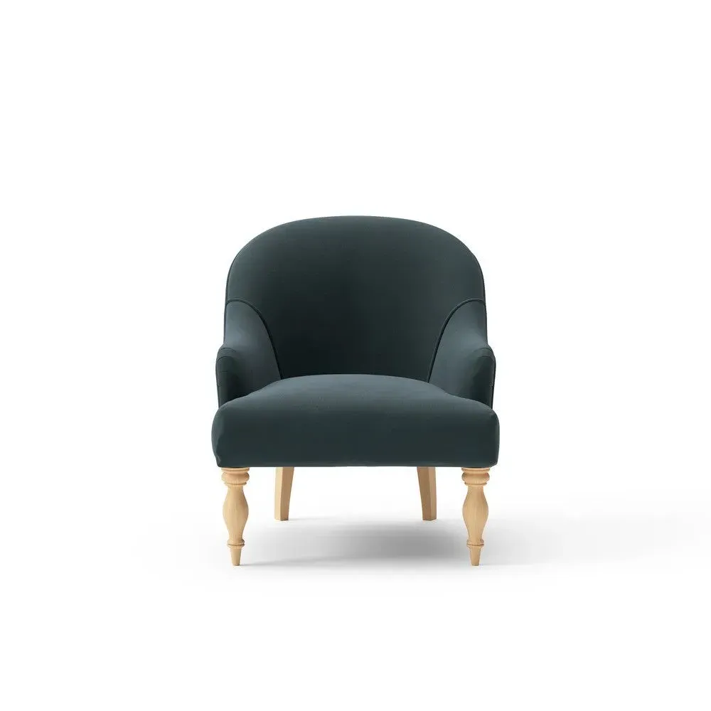 Charlotte Armchair - Blue, Matt Velvet image