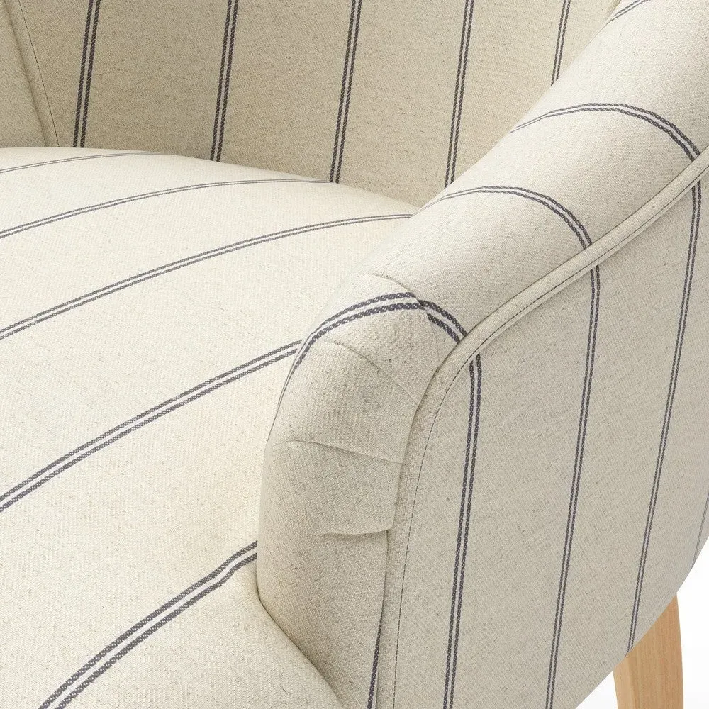 Charlotte Armchair - Charcoal, Compton Stripe