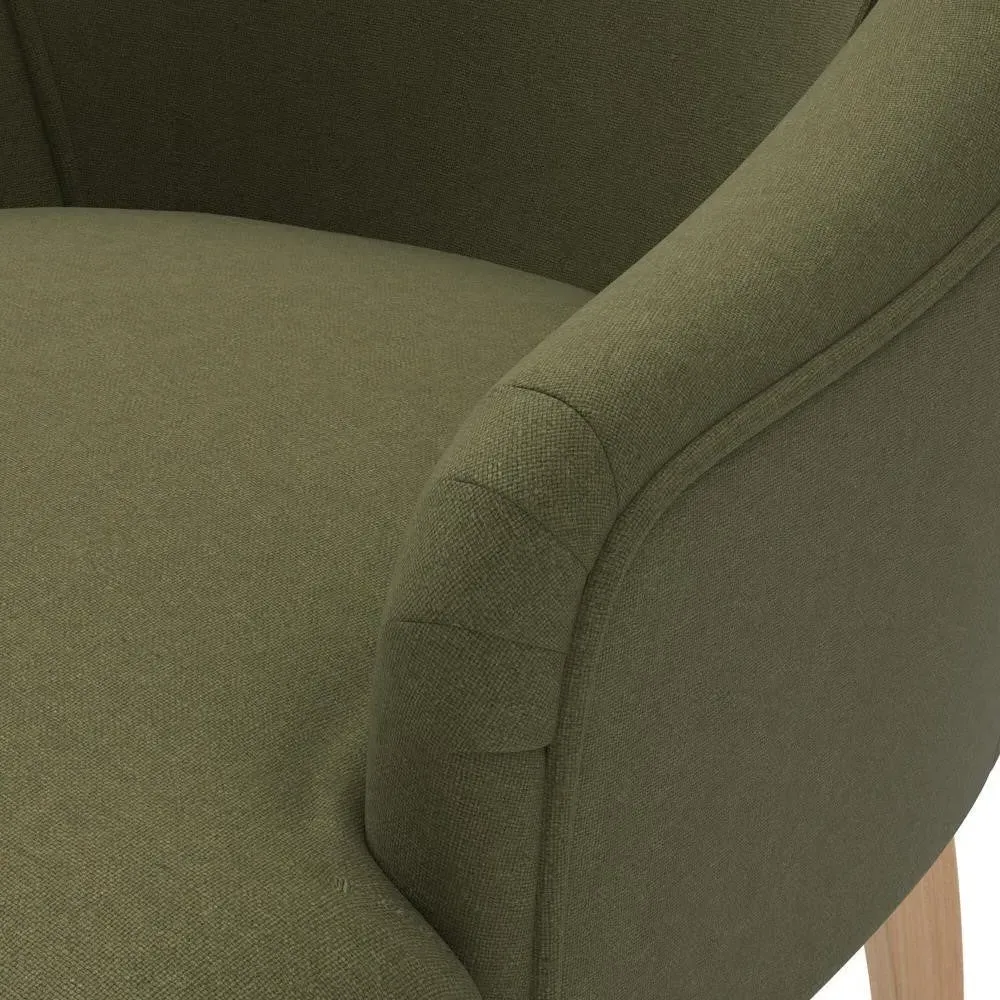 Charlotte Armchair - Forest Green, House Linen Mix
