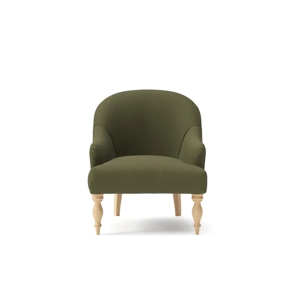 Charlotte Armchair - Forest Green, House Linen Mix image