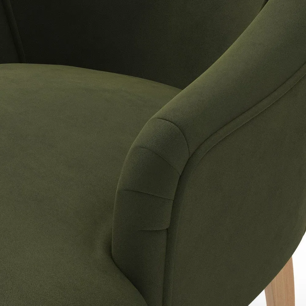 Charlotte Armchair - Forest Green, Matt Velvet
