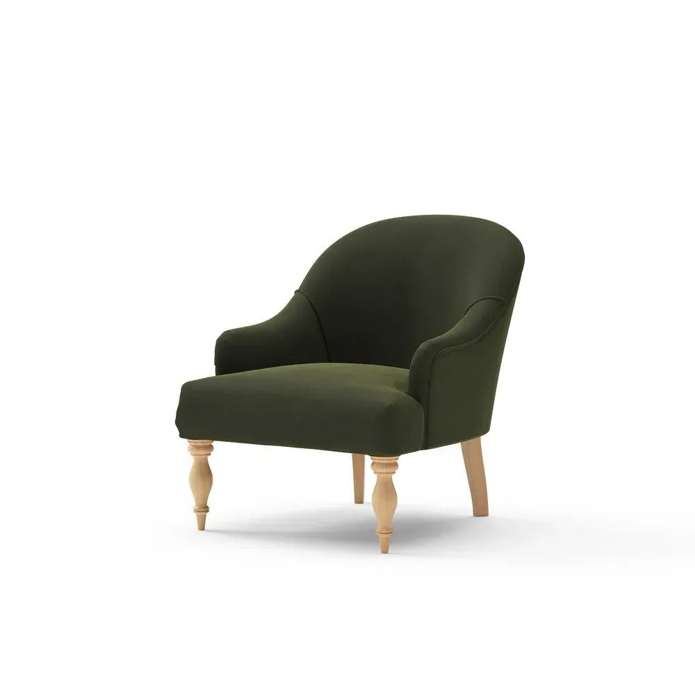 Charlotte Armchair - Forest Green, Matt Velvet