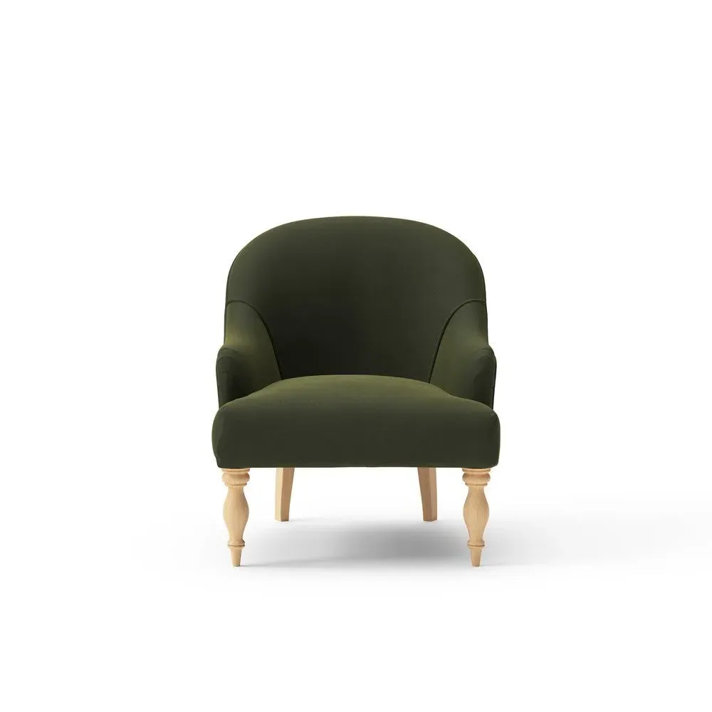 Charlotte Armchair - Forest Green, Matt Velvet