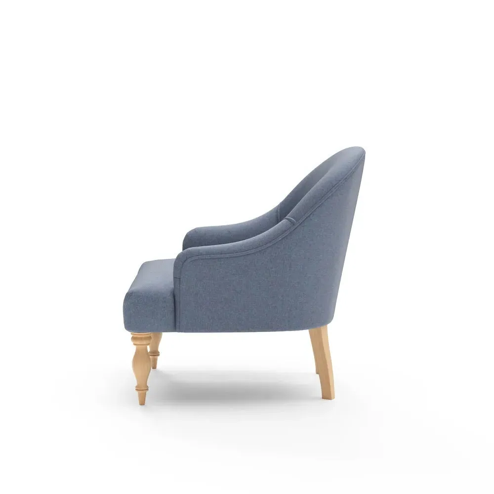 Charlotte Armchair - Indigo, House Linen Mix