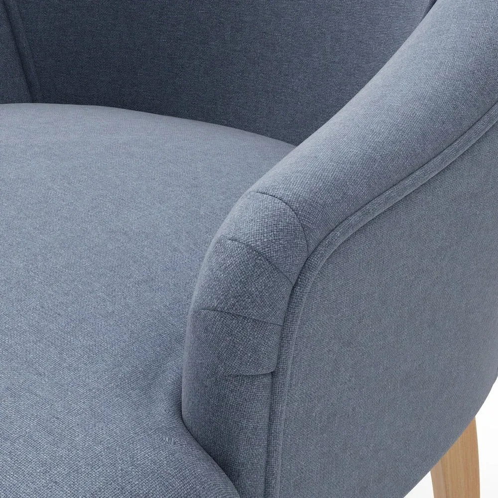 Charlotte Armchair - Indigo, House Linen Mix