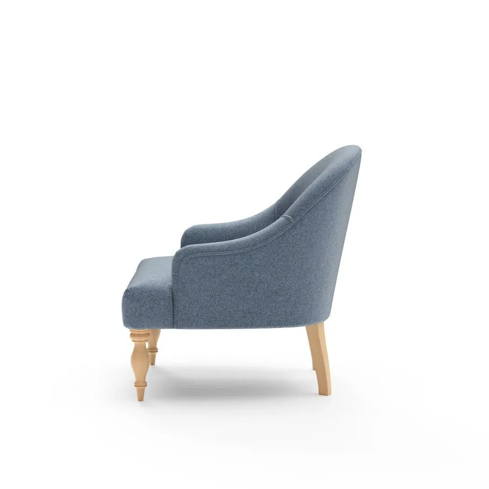 Charlotte Armchair - Indigo, Rustic Weave