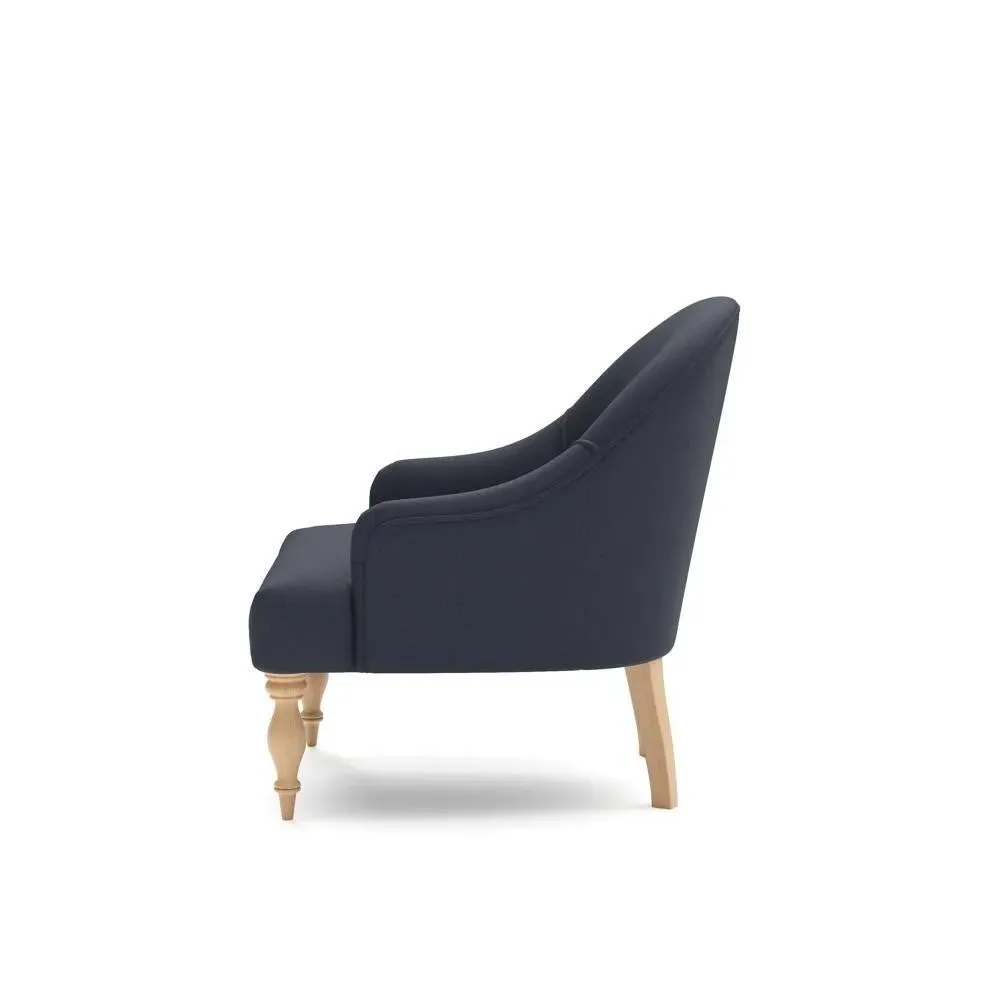 Charlotte Armchair - Ink, House Linen Mix