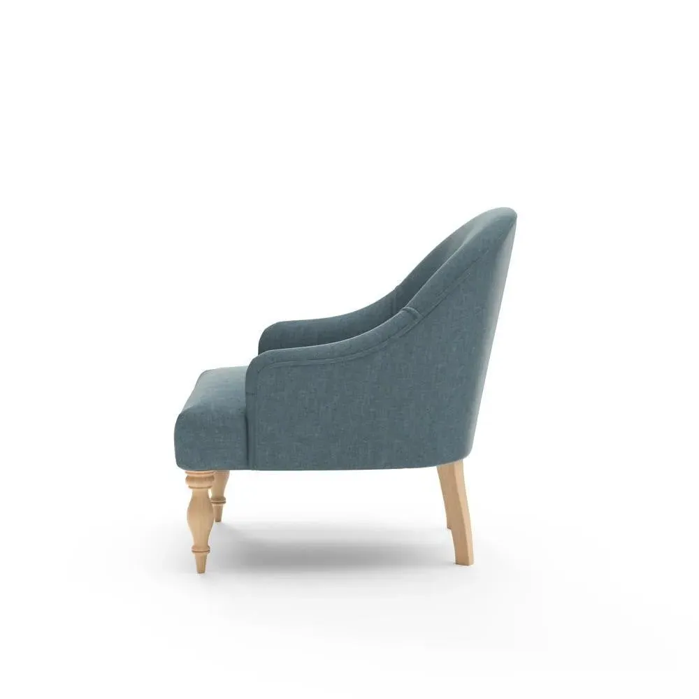 Charlotte Armchair - Teal, Eco Chenille