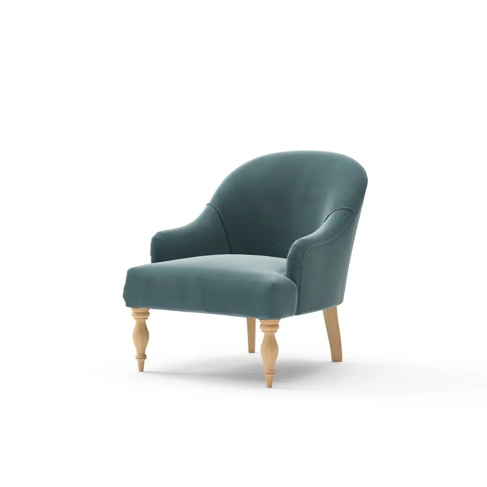 Charlotte Armchair - Teal, Matt Velvet