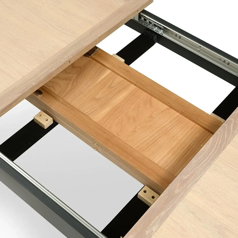 4-6 Seater Extending Dining Table - Grey, Oak