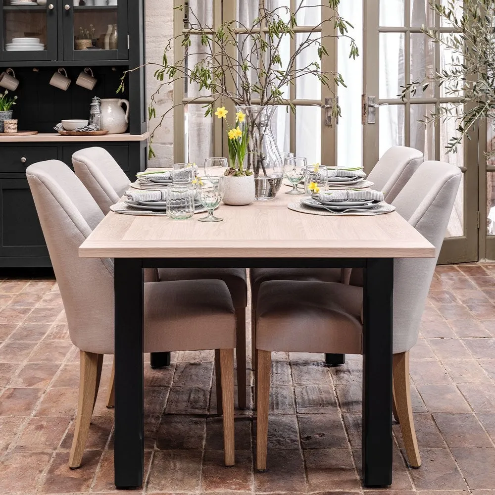 4-6 Seater Extending Dining Table - Grey, Oak