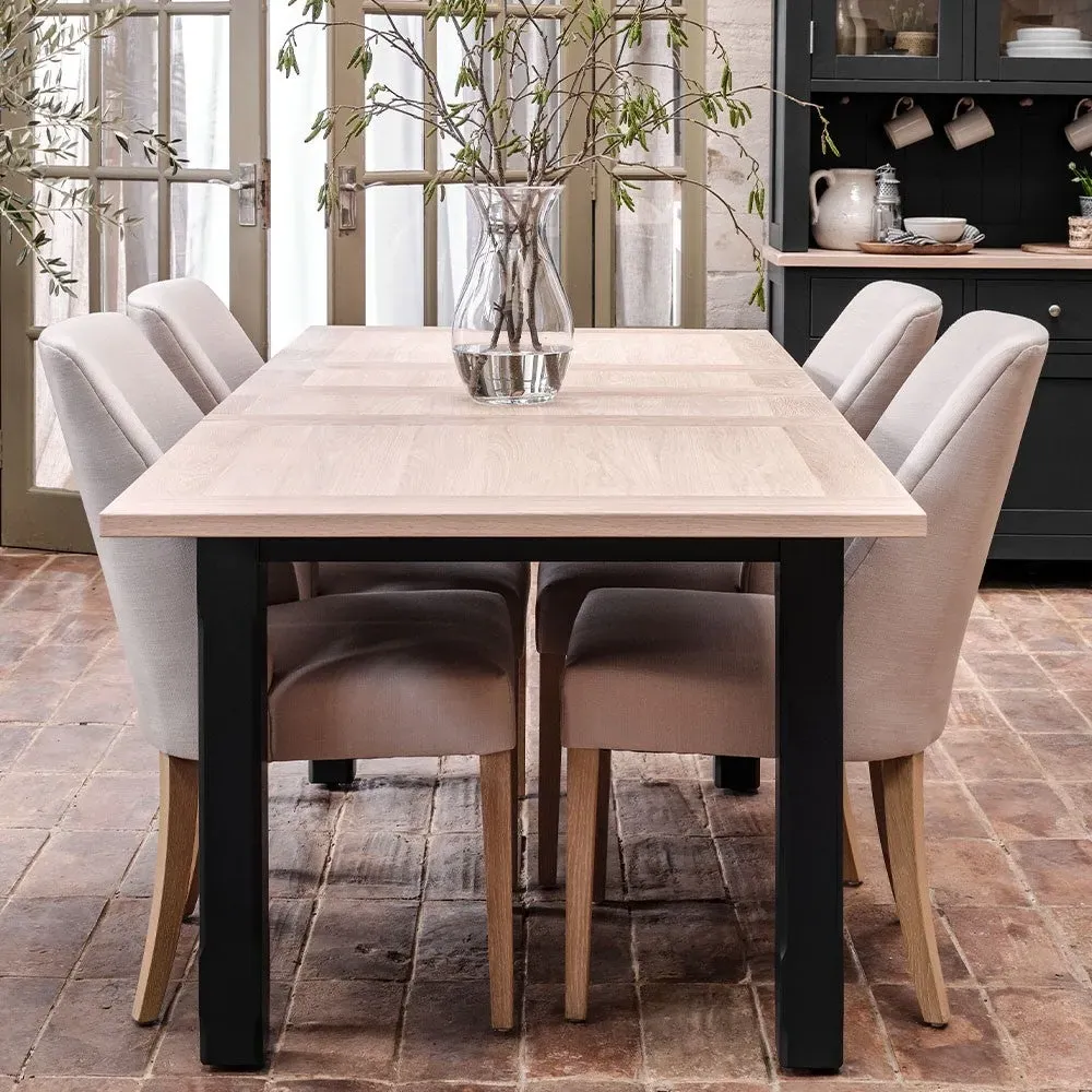 4-6 Seater Extending Dining Table - Grey, Oak