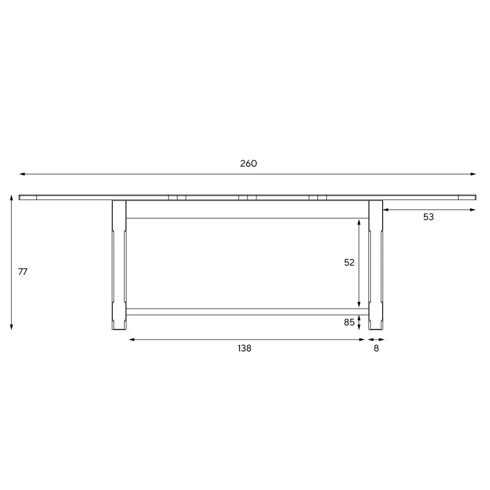 6-10 Seater Extending Dining Table - Charcoal, Oak