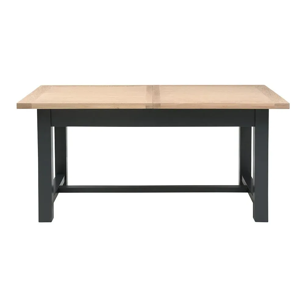 6-10 Seater Extending Dining Table - Charcoal, Oak image