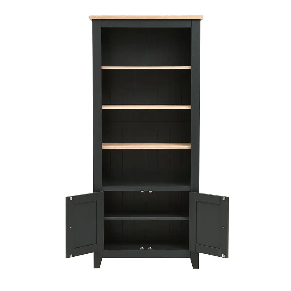 Alcove Display Cabinet - Charcoal