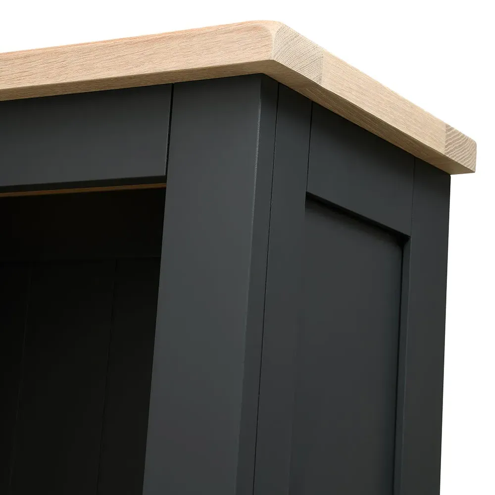 Alcove Display Cabinet - Charcoal