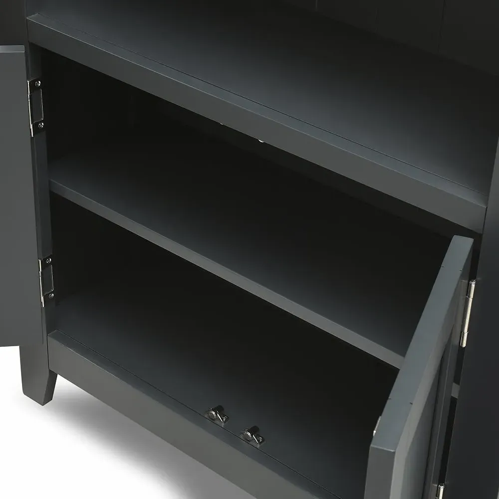 Alcove Display Cabinet - Charcoal