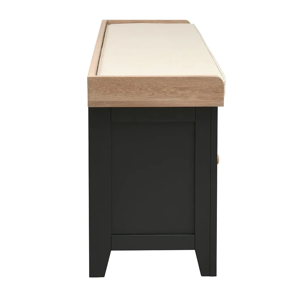 Chester 4 Drawer Shoe Bench - Charcoal