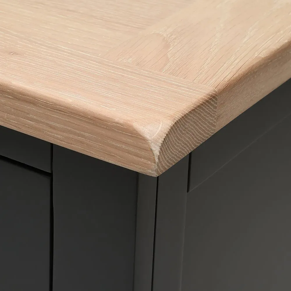 Chester Charcoal 8 Drawer Chest - Charcoal, Oak