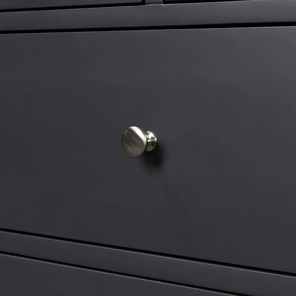 Chester Charcoal 8 Drawer Chest - Charcoal, Oak