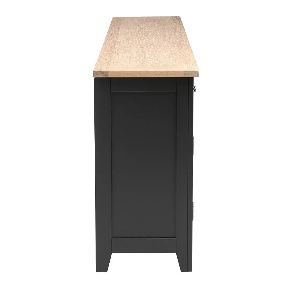 Chester Charcoal Extra Large Sideboard - Charcoal, Oak