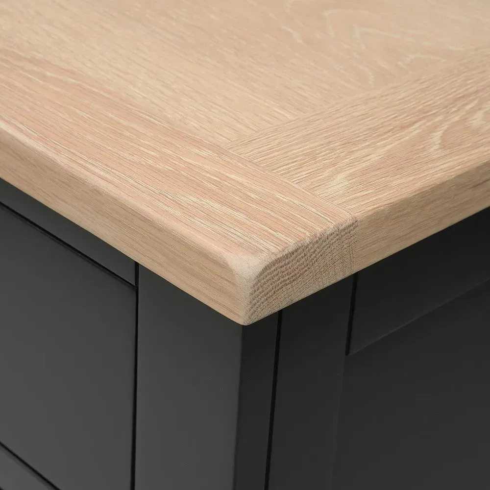 Chester Charcoal Extra Large Sideboard - Charcoal, Oak