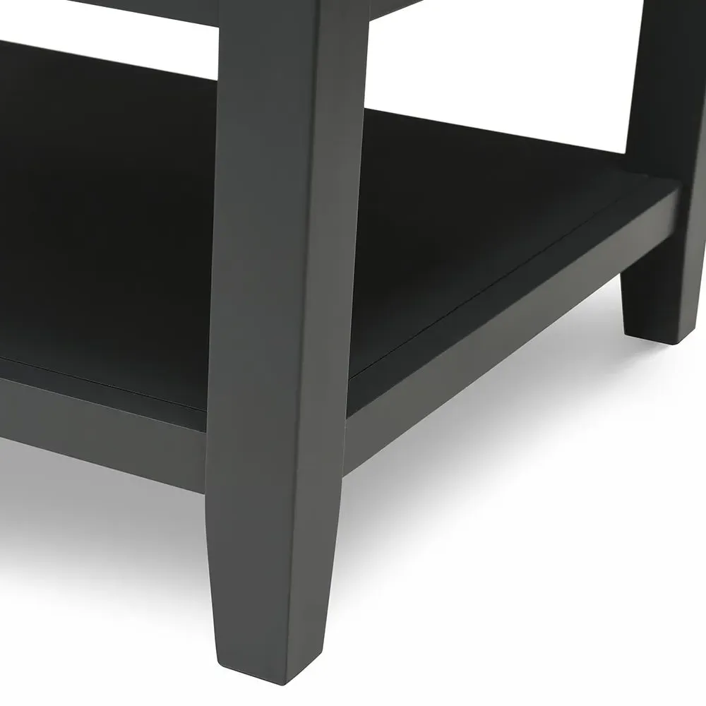 Chester Coffee Table with Drawers - Charcoal, Oak