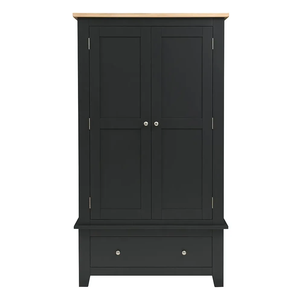 Chester Double Wardrobe - Charcoal