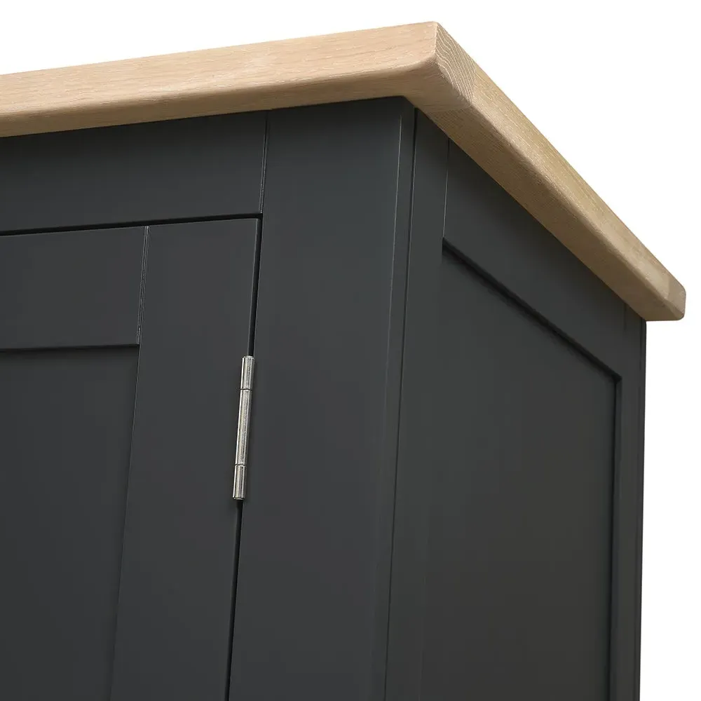 Chester Double Wardrobe - Charcoal