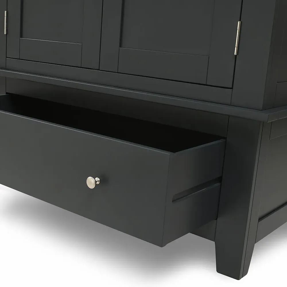 Chester Double Wardrobe - Charcoal
