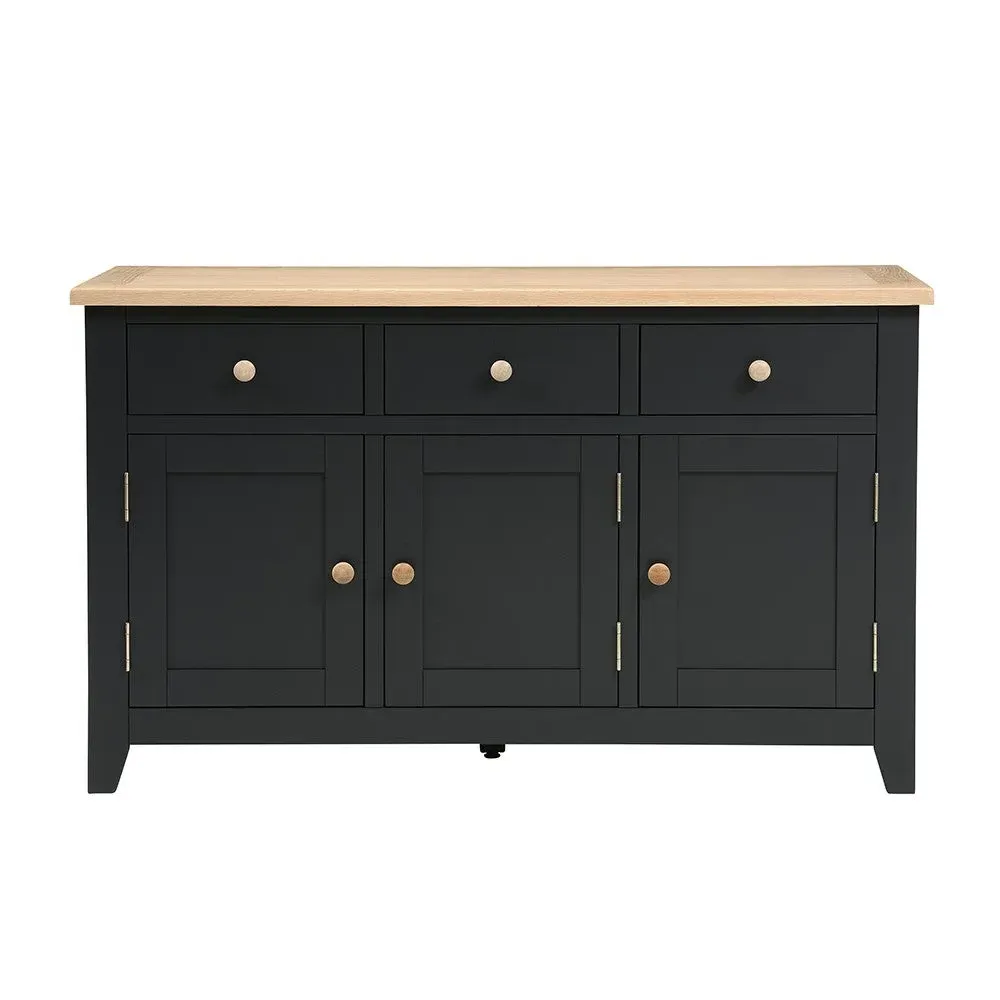 Chester Large Sideboard - Charcoal, Oak
