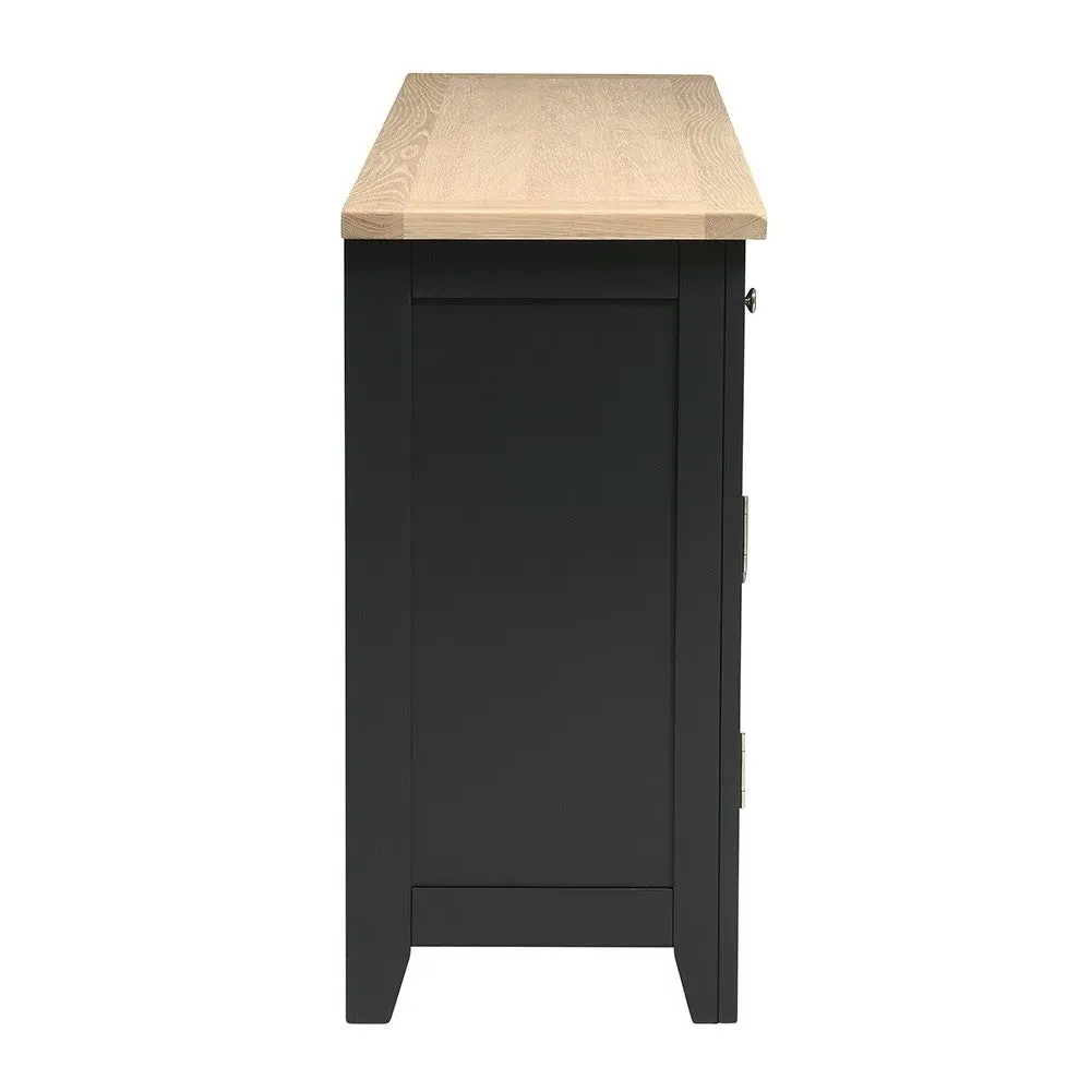 Chester Large Sideboard - Charcoal, Oak