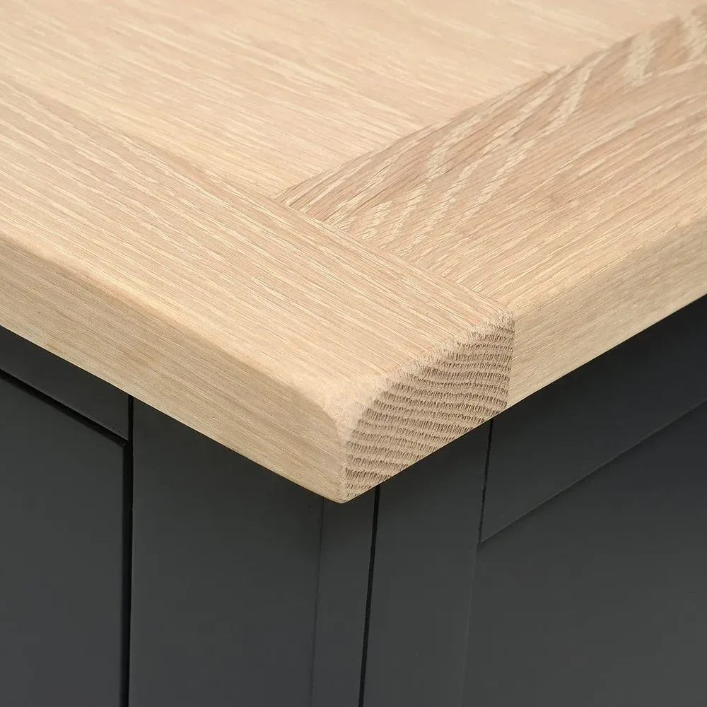 Chester Large Sideboard - Charcoal, Oak