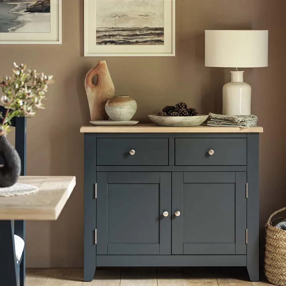 Chester Small Sideboard - Charcoal, Oak