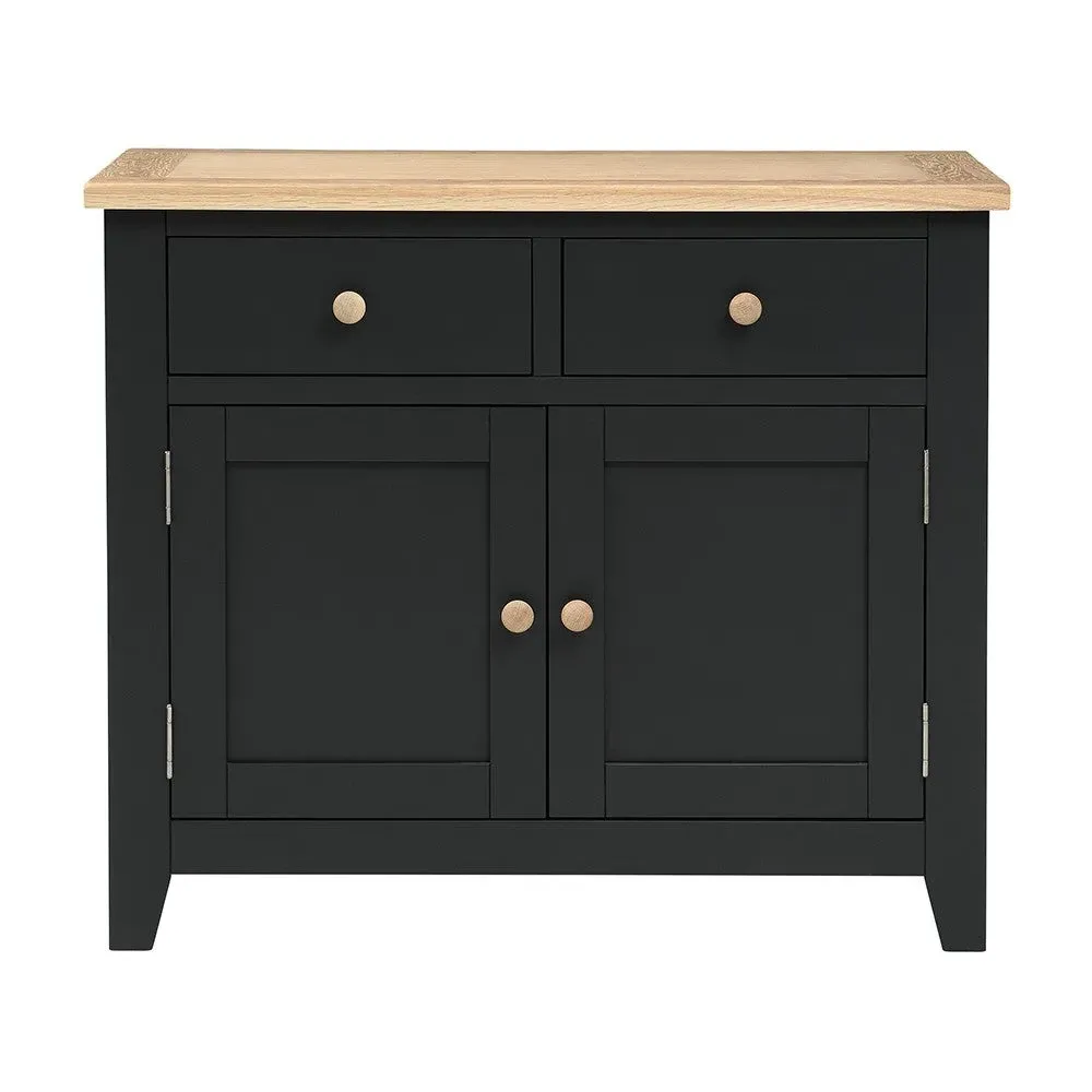 Chester Small Sideboard - Charcoal, Oak