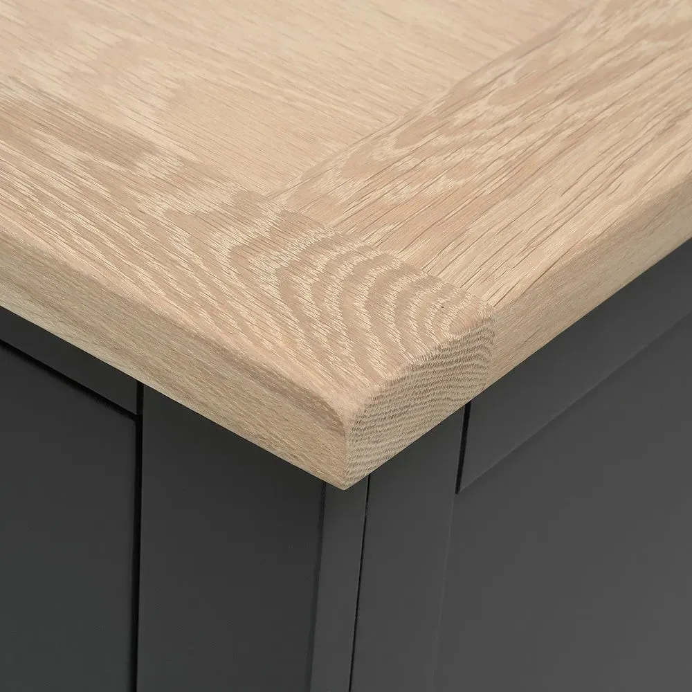 Chester Small Sideboard - Charcoal, Oak