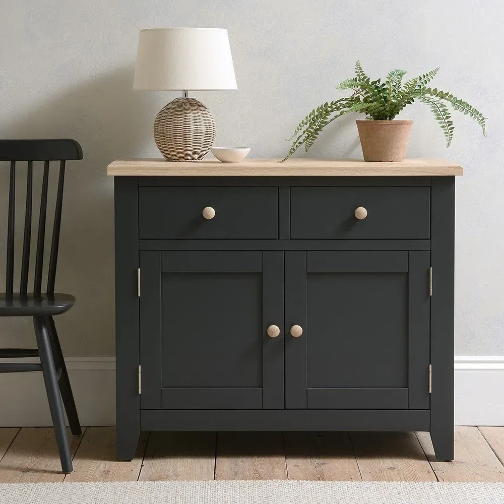 Chester Small Sideboard - Charcoal, Oak image