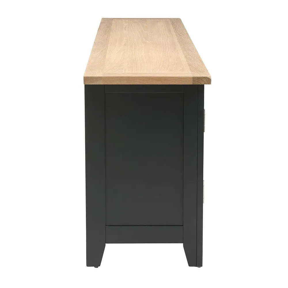 Chester TV Unit with Storage - Charcoal, Oak