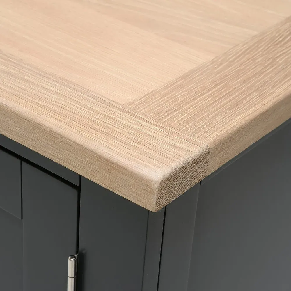 Chester TV Unit with Storage - Charcoal, Oak