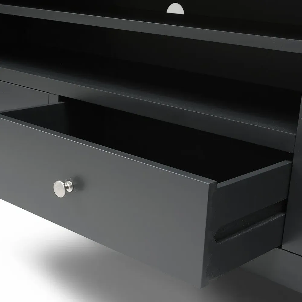 Chester TV Unit with Storage - Charcoal, Oak