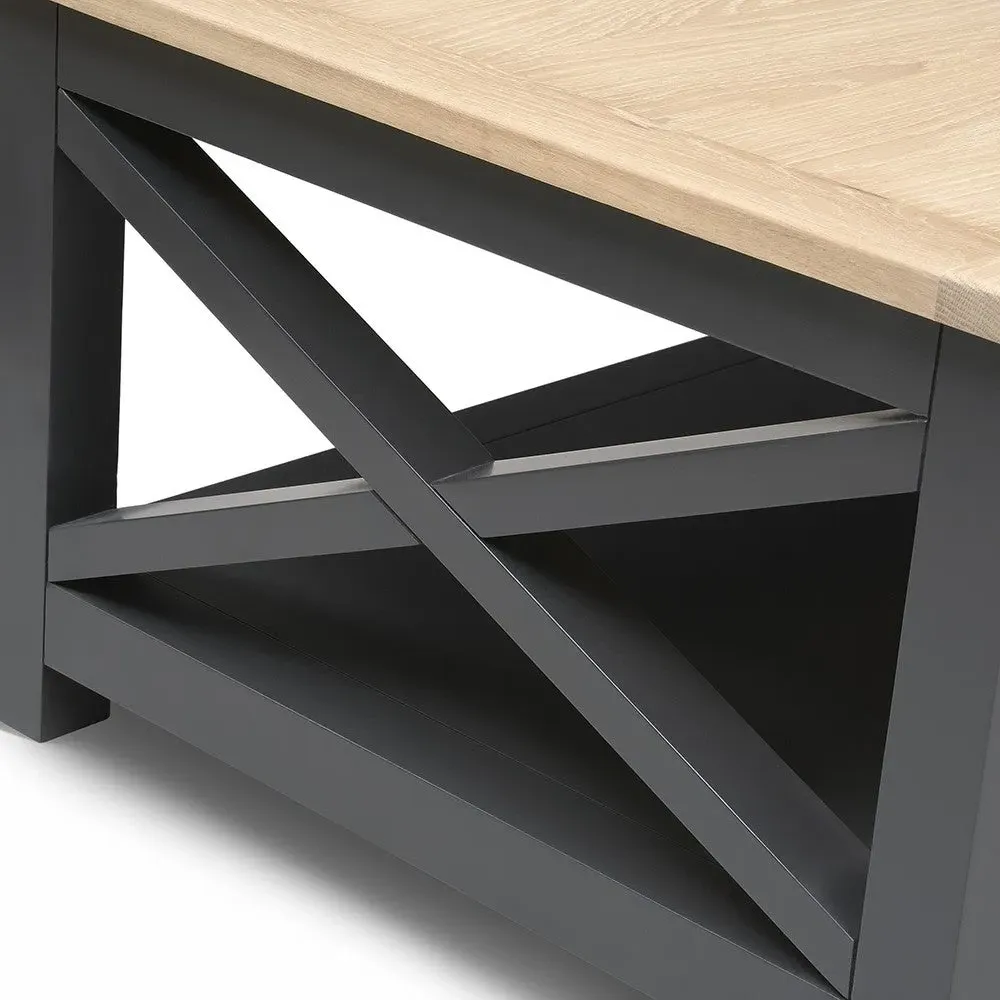 Coffee Table - Charcoal, Oak