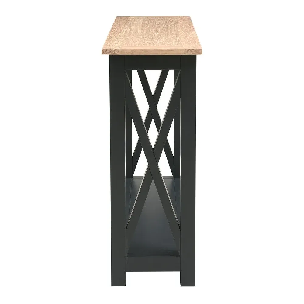 Console Table - Charcoal, Oak
