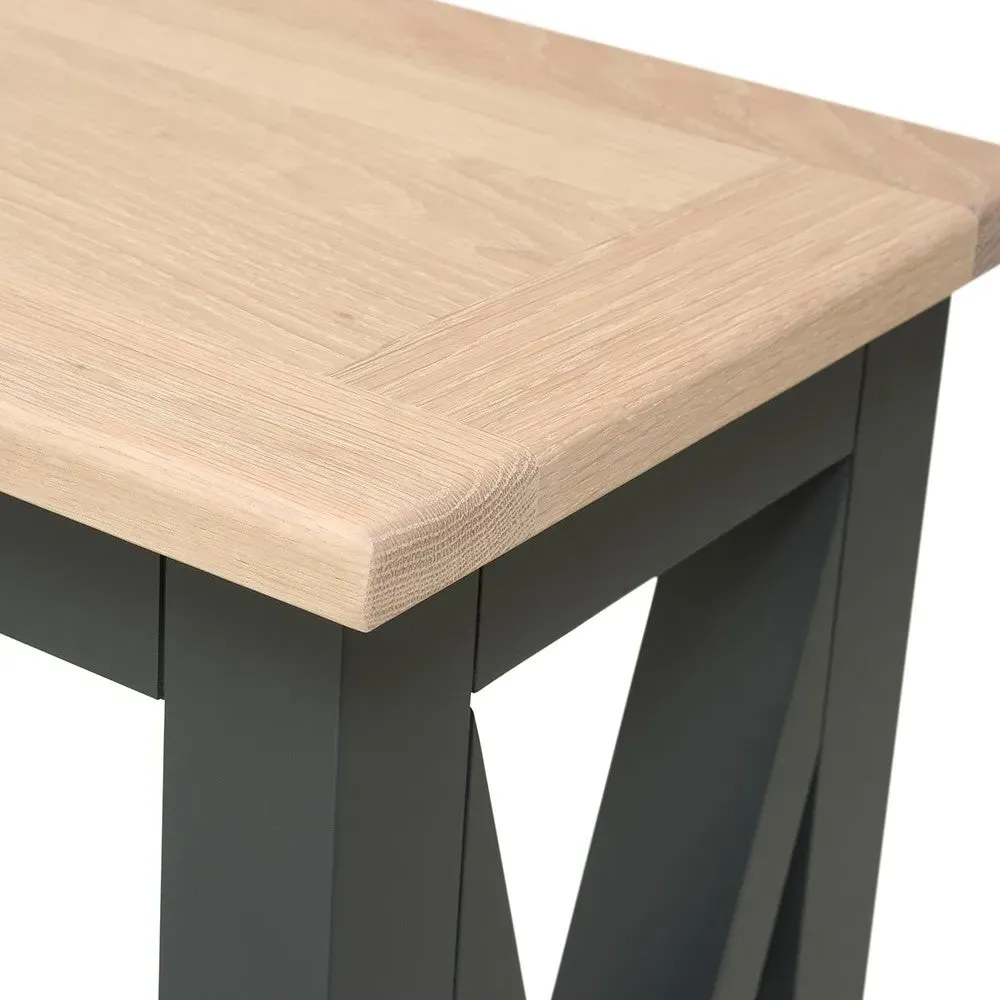 Console Table - Charcoal, Oak