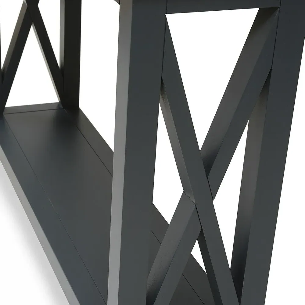 Console Table - Charcoal, Oak