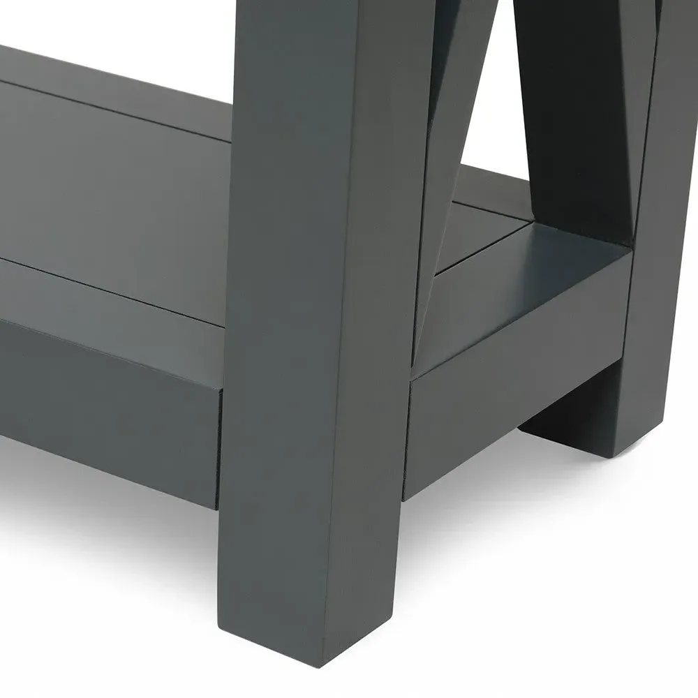 Console Table - Charcoal, Oak