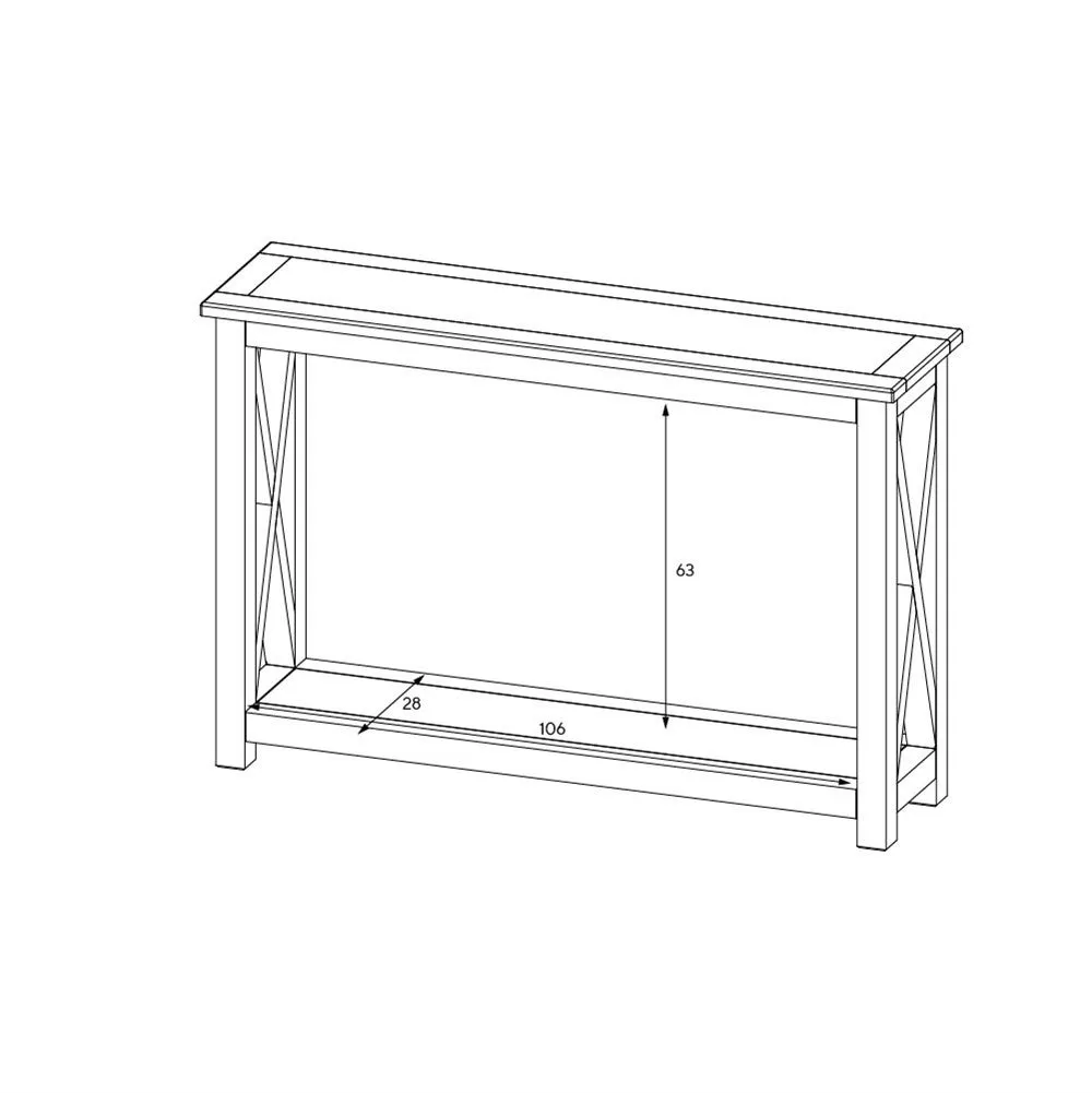 Console Table - Charcoal, Oak