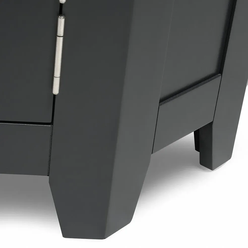 Corner TV Stand with Storage - Charcoal, Oak