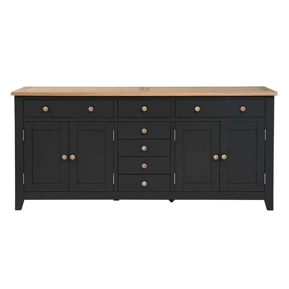 Grand Sideboard - Charcoal, Oak